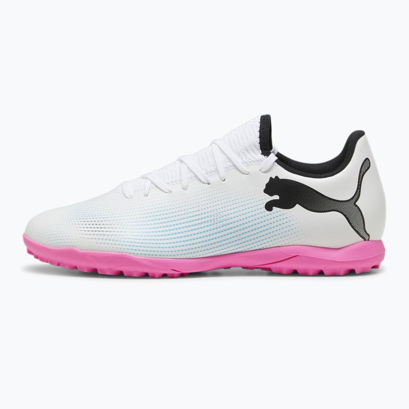 PUMA Future 7 Play TT football boots puma white/puma black/poison pink 8