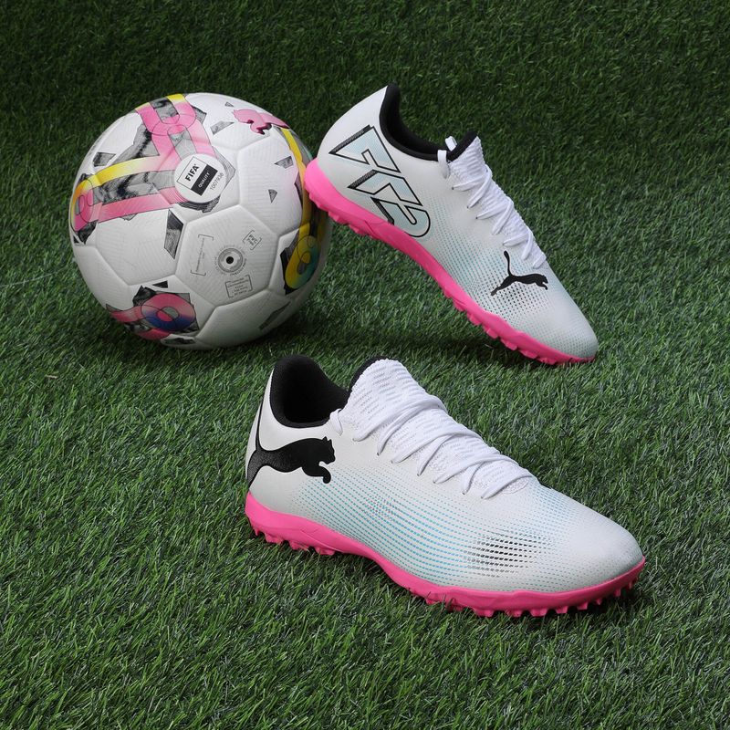 PUMA Future 7 Play TT football boots puma white/puma black/poison pink 14