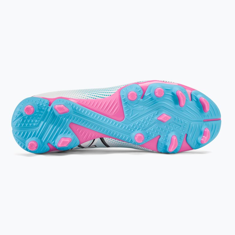 Children's football boots PUMA Future 7 Play FG/AG puma white/puma black/poison pink 4