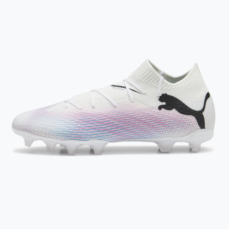 PUMA Future 7 Pro FG/AG Jr children's football boots puma white/puma black/poison pink 8