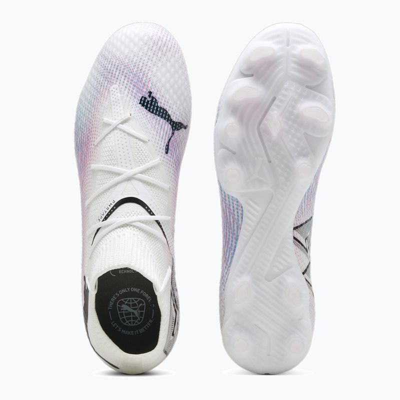 PUMA Future 7 Pro FG/AG Jr children's football boots puma white/puma black/poison pink 11