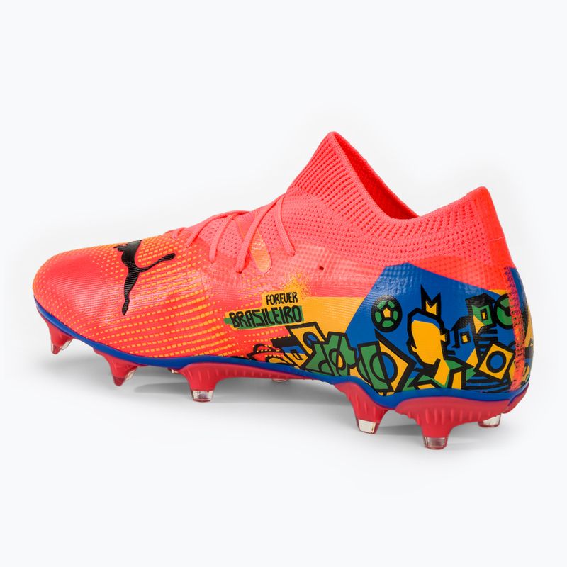 PUMA Future 7 Match Neymar Jr FG/AG football boots sunset glow/black/sun stream/puma green/blue 3