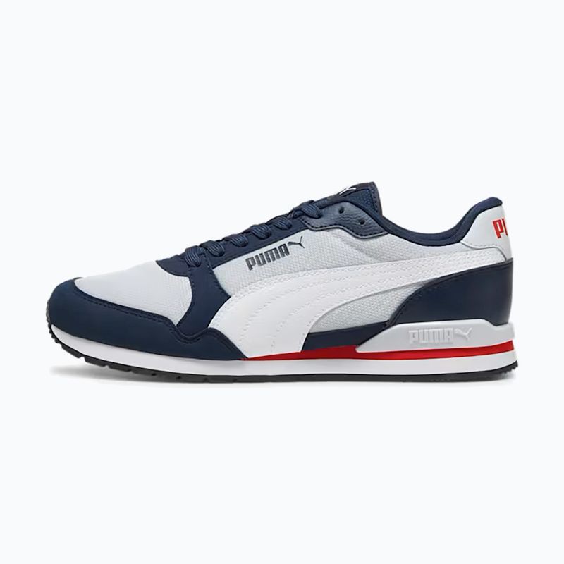 PUMA ST Runner v3 Mesh silver mist/white/club navy/for all time red/black shoes 8