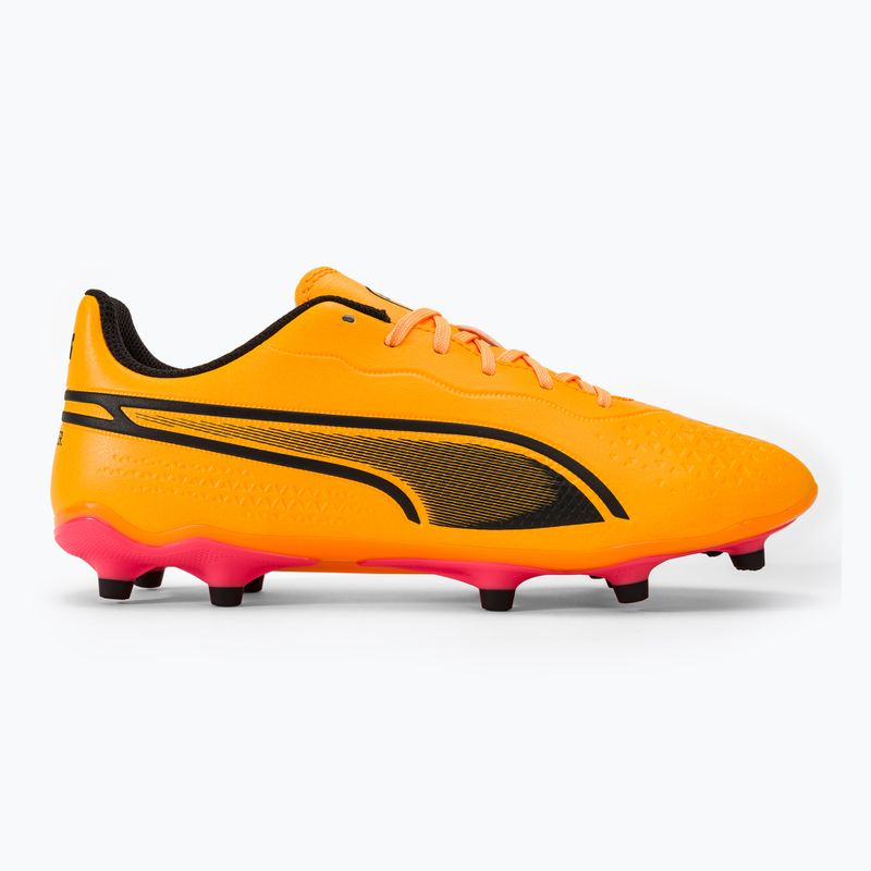 PUMA King Match Fg/Ag sun stream/puma black/sunset glow football boots 2