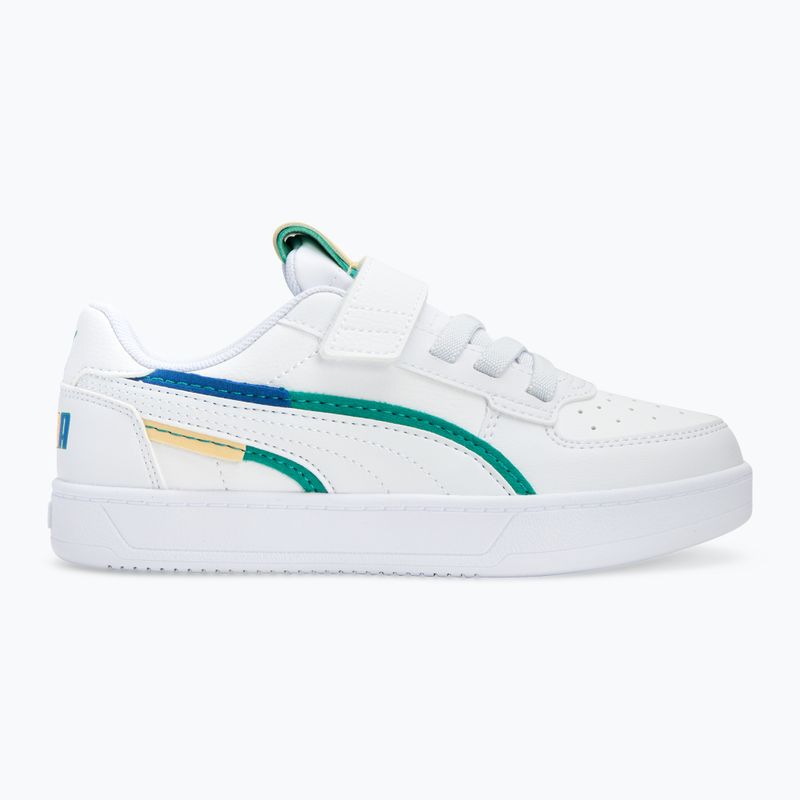 Children's shoes PUMA Caven 2.0 Ready, Set, Better AC+ PS puma white/cobalt glaze/sparkling green 2
