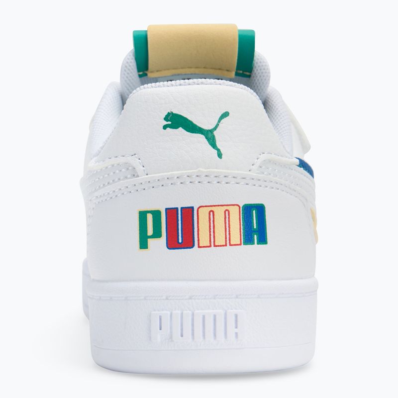 Children's shoes PUMA Caven 2.0 Ready, Set, Better AC+ PS puma white/cobalt glaze/sparkling green 6