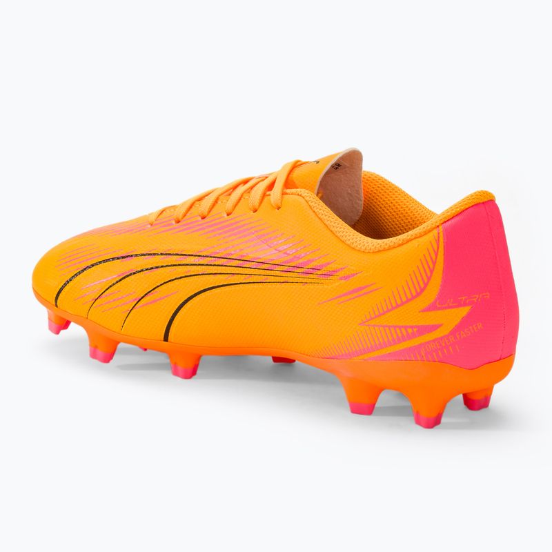 PUMA Ultra Play FG/AG Jr children's football boots sunset glow/puma black/sun stream 3