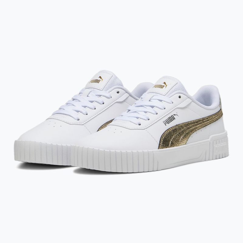 Women's shoes PUMA Carina 2.0 Metallic Shine puma white/puma gold/puma silver 8