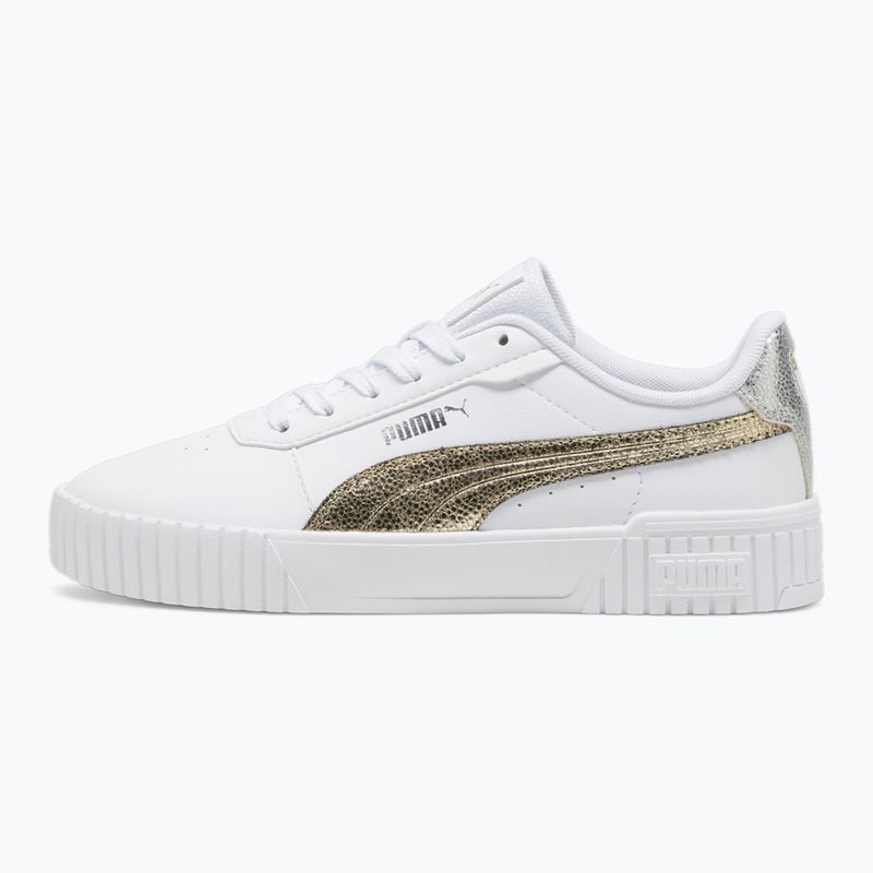 Women's shoes PUMA Carina 2.0 Metallic Shine puma white/puma gold/puma silver 9