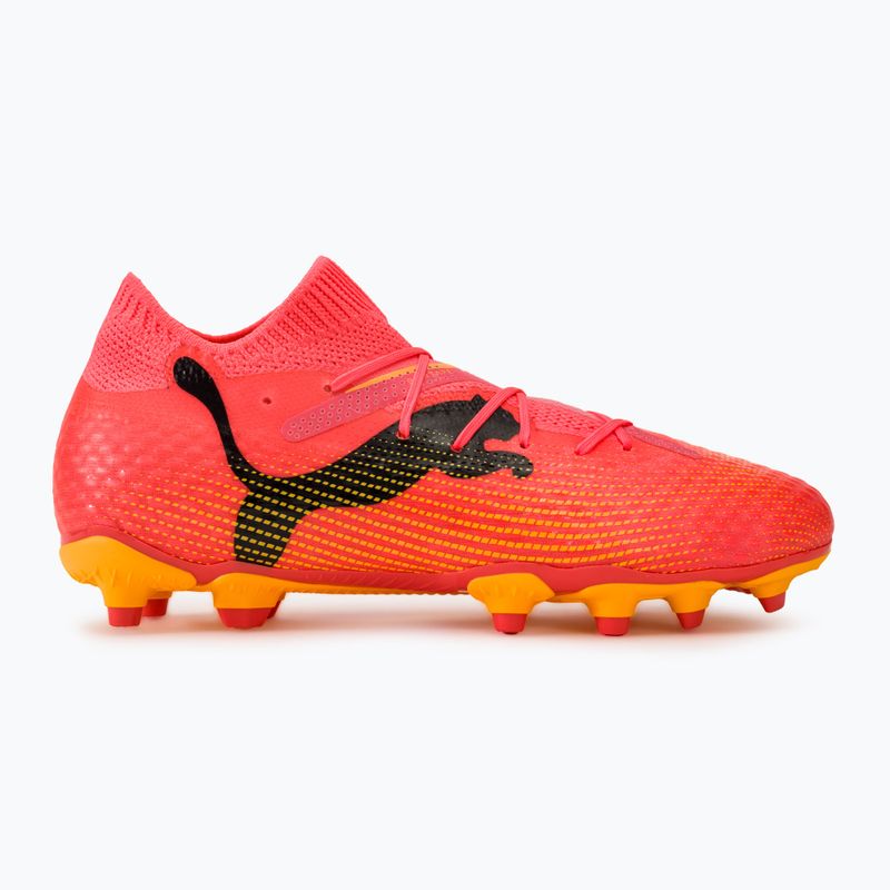 PUMA Future 7 Pro FG/AG Jr children's football boots sunset glow/puma black/sun stream 2