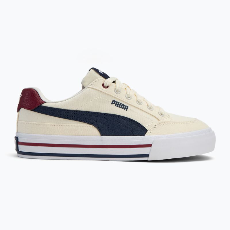 PUMA Court Classic Vulc FS children's shoes warm white/puma navy/sugared almond 2