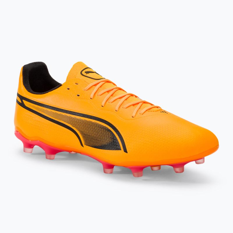 PUMA King Pro Fg/Ag sun stream/puma black/sunset glow football boots