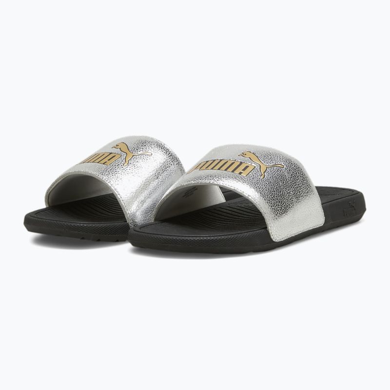 PUMA Cool Cat 2.0 Metallic Shine slides puma silver/puma gold/puma black 8