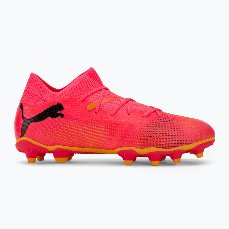 PUMA Future 7 Match FG/AG Jr children's football boots sunset glow/puma black/sun stream 2