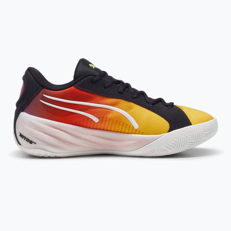 PUMA All-Pro Nitro Showtime yellow sizzle/purple glimmer men's basketball shoes 8