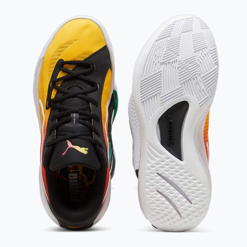 PUMA All-Pro Nitro Showtime yellow sizzle/purple glimmer men's basketball shoes 12