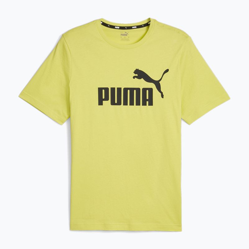 Men's PUMA Es Logo Tee (S) lime sheen T-shirt
