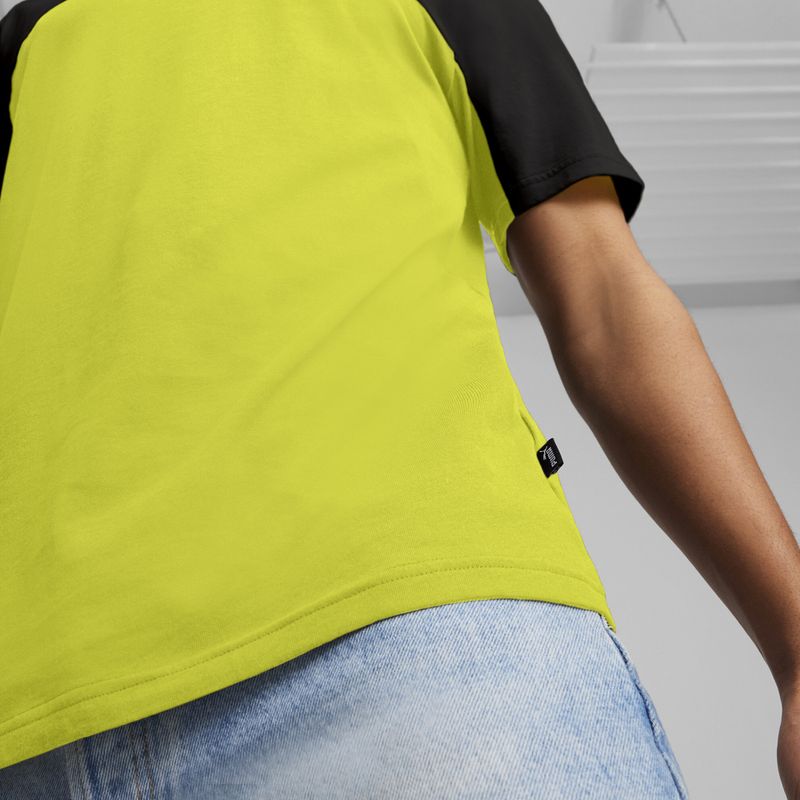 Men's PUMA ESS+ Block Tee puma black/lime sheen 6