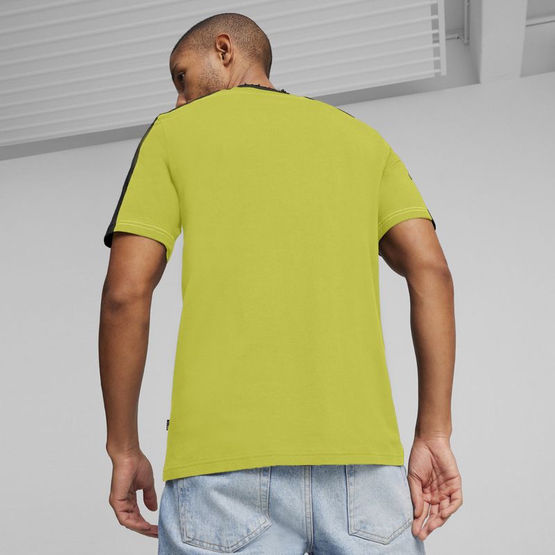 Men's PUMA ESS+ Block Tee puma black/lime sheen 7