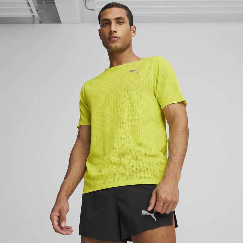 Men's PUMA Run Ultraspun green running shirt 6