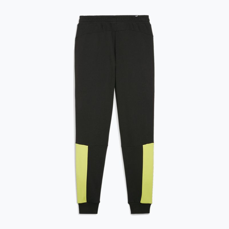 Men's PUMA ESS+ Block Sweatpants TR puma black/lime sheen 2