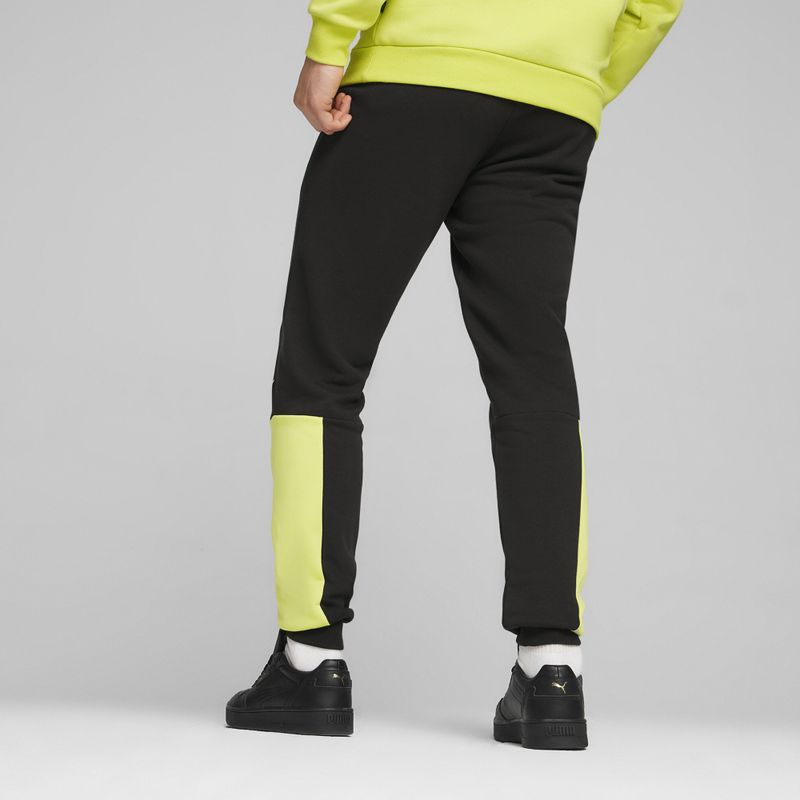 Men's PUMA ESS+ Block Sweatpants TR puma black/lime sheen 7