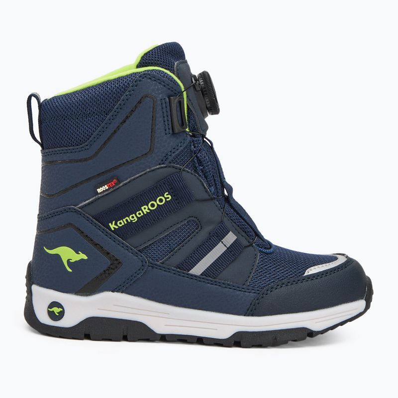 Children's snow boots KangaROOS K-MJ Hunter RTX FX dark navy / lime 2