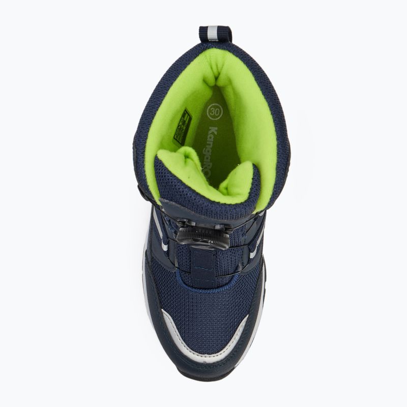 Children's snow boots KangaROOS K-MJ Hunter RTX FX dark navy / lime 5