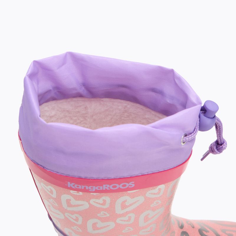 KangaROOS K-Rain lavender / metallic heart children's wellingtons 5