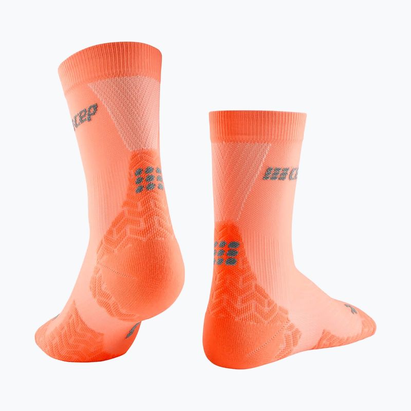 CEP Women's Compression Socks Ultralight Mid Cut coral/cream 3