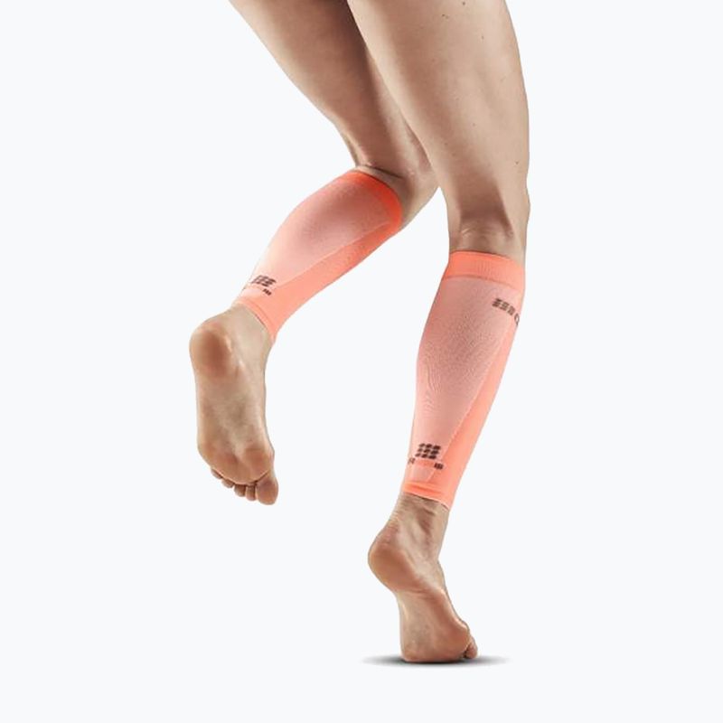 CEP Women's Ultralight Calf compression bands coral/cream 4