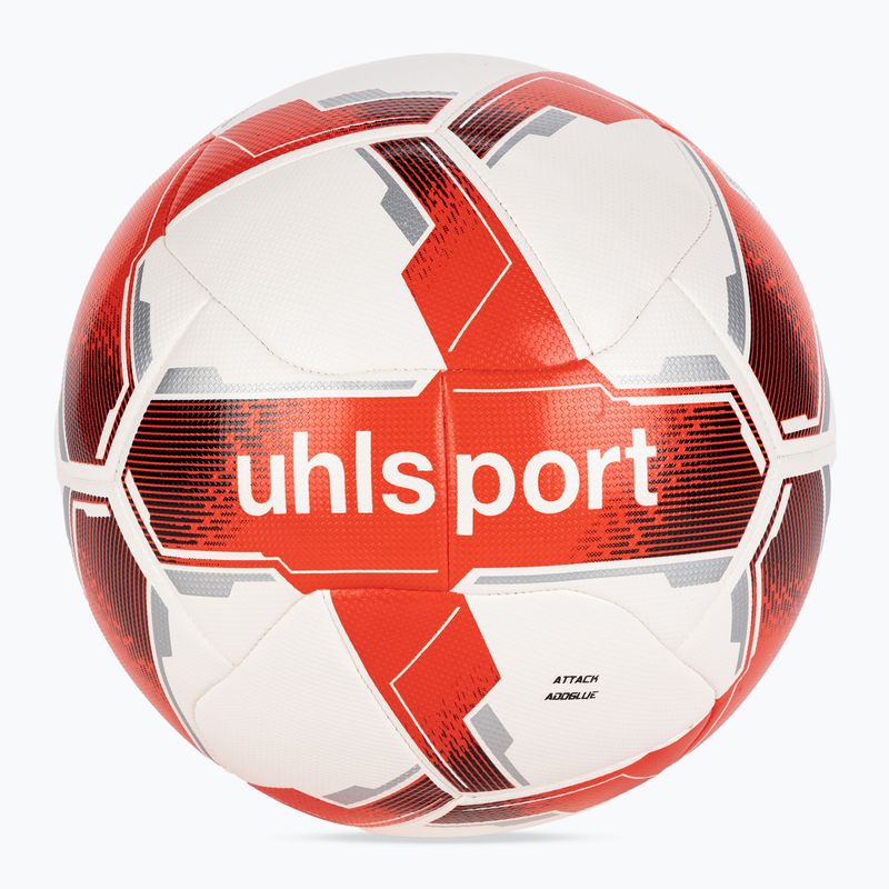 Uhlsport Attack Addglue football white/red/silver size 4