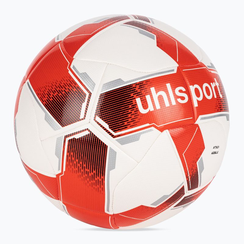 Uhlsport Attack Addglue football white/red/silver size 4 2