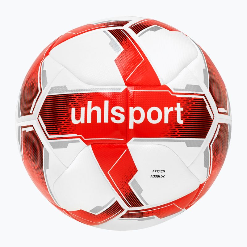 Uhlsport Attack Addglue football white/red/silver size 4 4