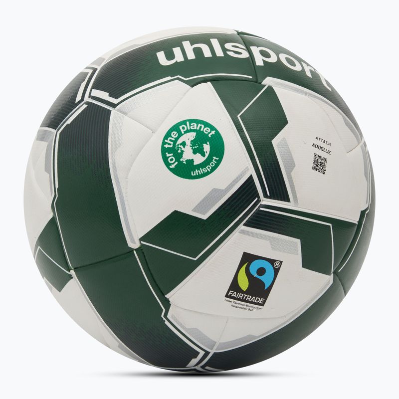 Football uhlsport Attack Addglue For The Planet white/dark green/silver size 5 2