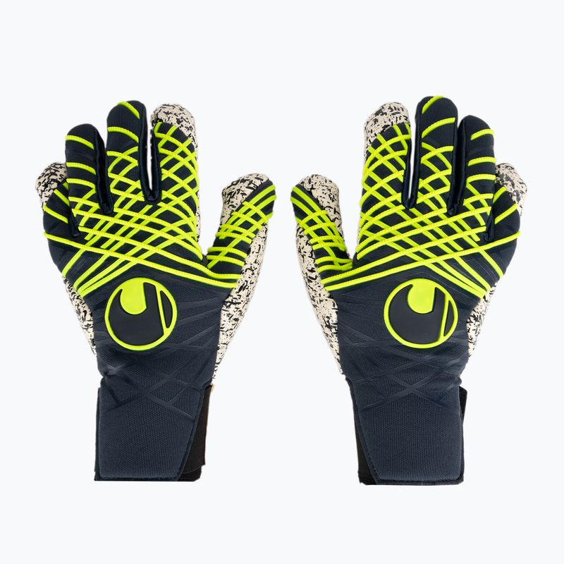 Goalkeeper glove uhlsport Prediction Supergrip + HN navy/white/fluo yellow