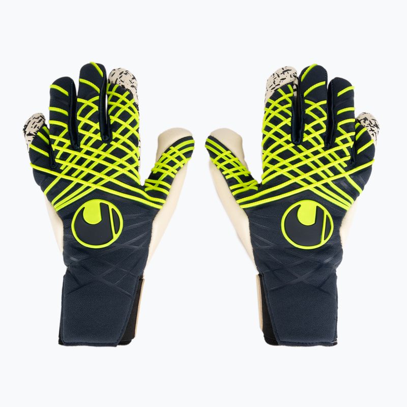 Uhlsport Prediction Flex HN goalkeeper gloves navy/white/fluo yellow