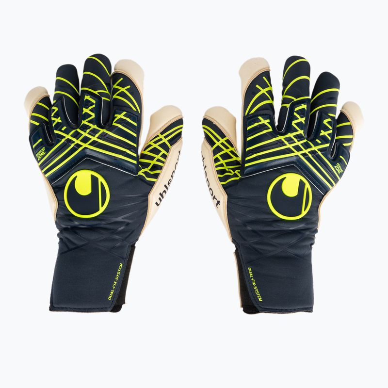 Uhlsport Prediction Absolutgrip SC goalkeeper gloves navy/white/fluo yellow