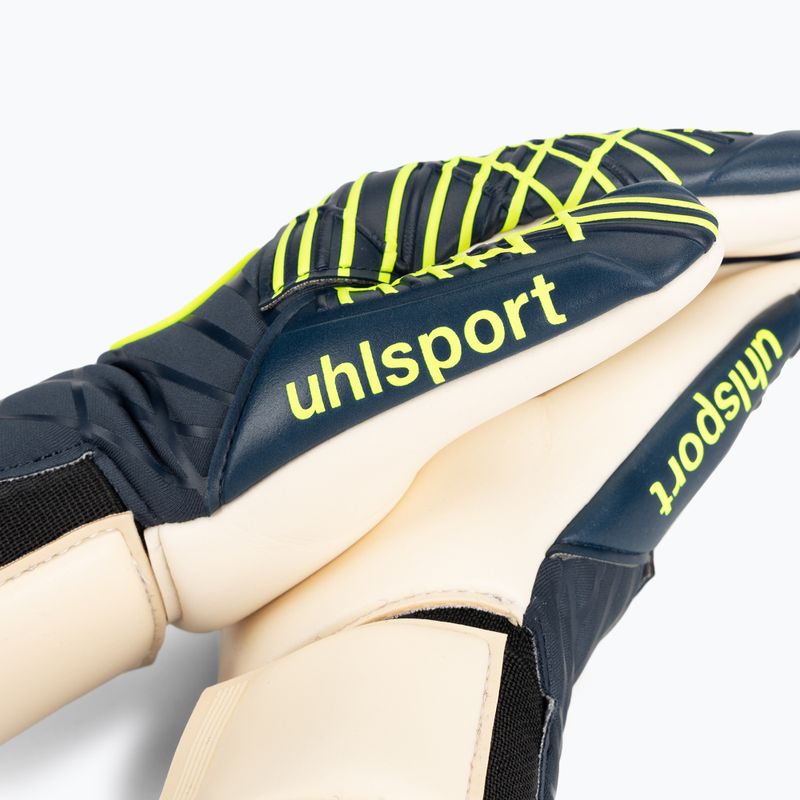 Uhlsport Prediction Absolutgrip HN goalkeeper gloves navy/white/fluo yellow 3