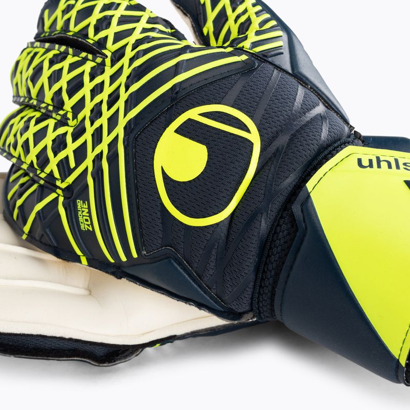 Uhlsport Prediction Supersoft goalkeeper gloves navy/white/fluo yellow 3