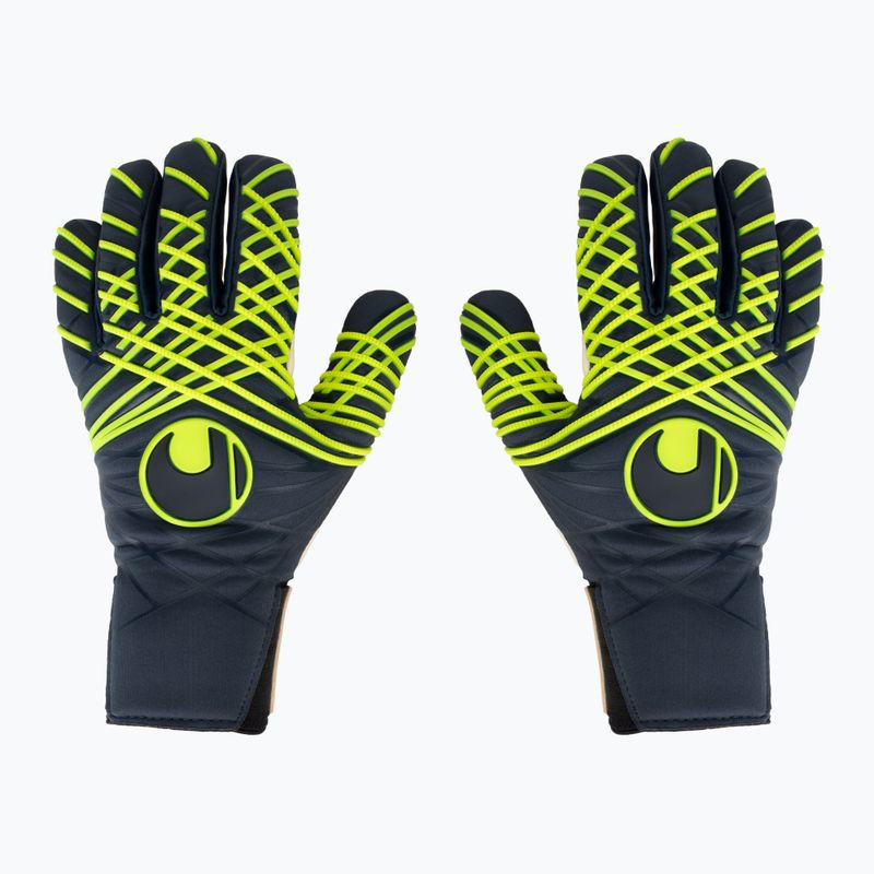 Uhlsport Prediction Absolutgrip HN Fit goalkeeper gloves navy/white/fluo yellow