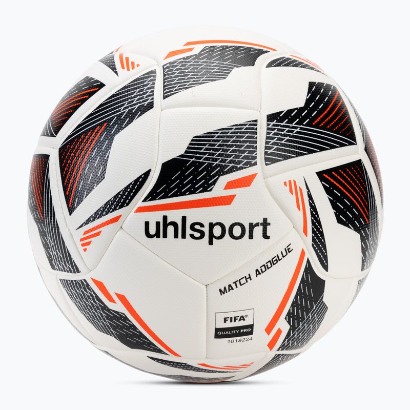 Football uhlsport Match Addglue white/navy/fluo red size 5