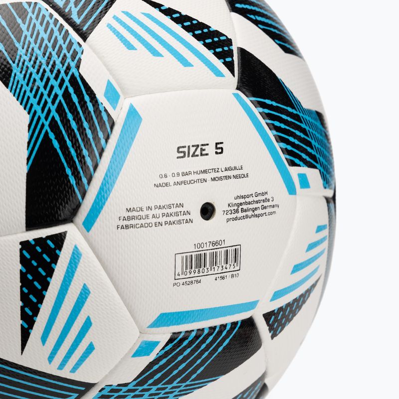 Uhlsport Fairtrade Top Training Addglue football white/black/fluo blue size 5 4