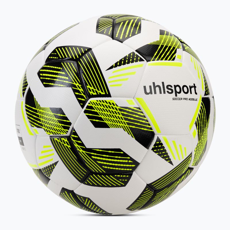 Uhlsport Pro Addglue football white/black/fluo yellow size 5 2
