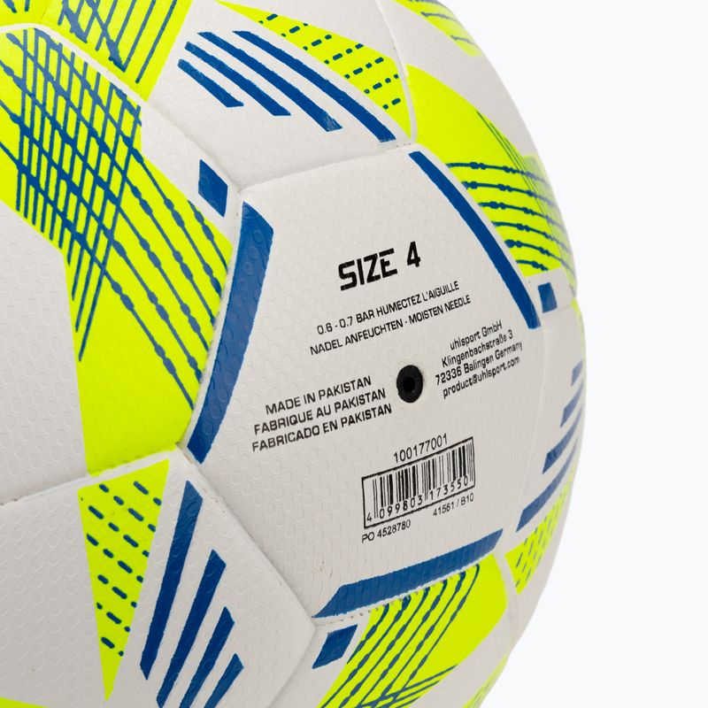 Football uhlsport 350 Lite Addglue white/fluo yellow/dark blue size 4 3