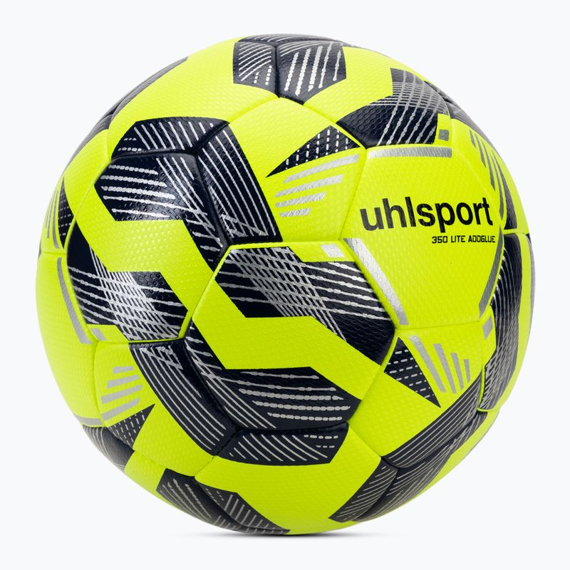 Football uhlsport 350 Lite Addglue fluo yellow/navy/silver size 4 2