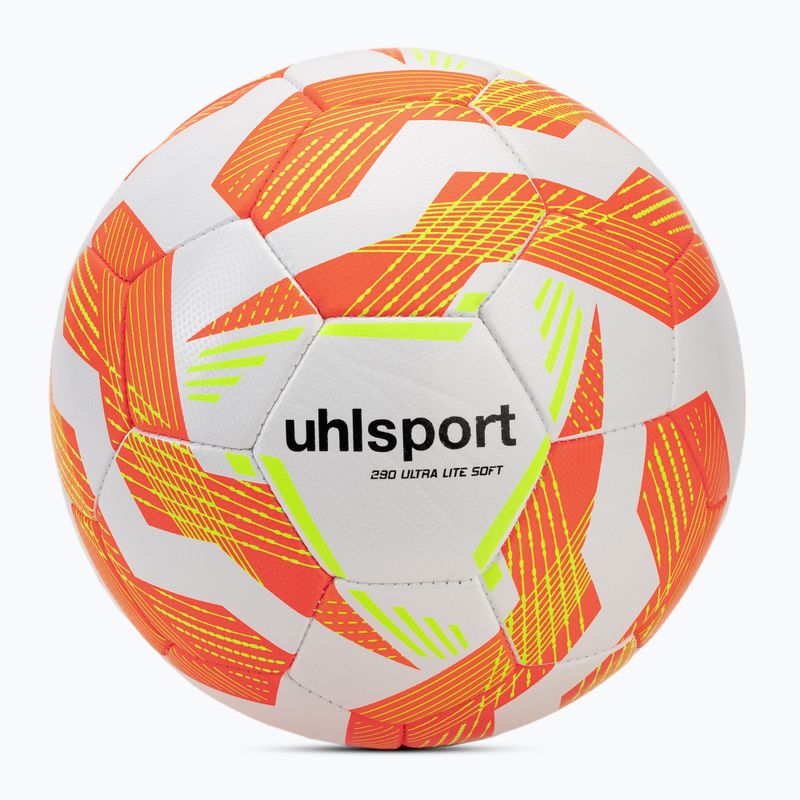Football uhlsport Ultra Lite Soft 290 white/fluo orange/fluo yellow size 3