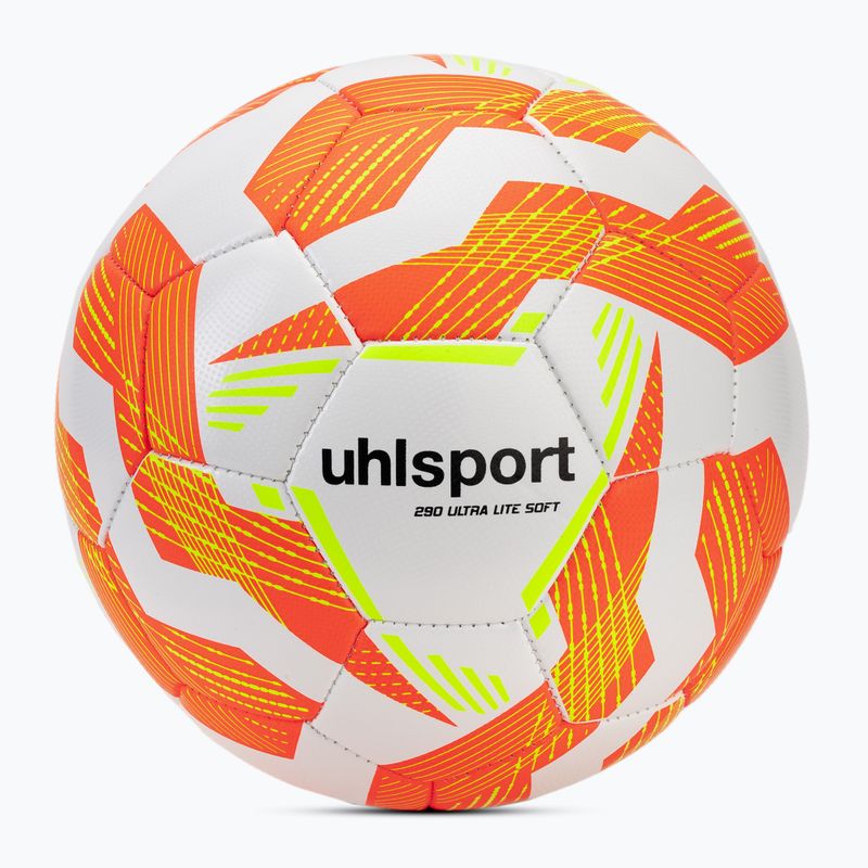 Football uhlsport Ultra Lite Soft 290 white/fluo orange/fluo yellow size 4