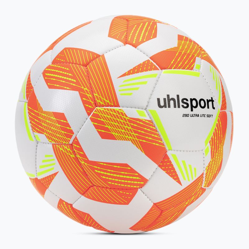 Football uhlsport Ultra Lite Soft 290 white/fluo orange/fluo yellow size 4 2
