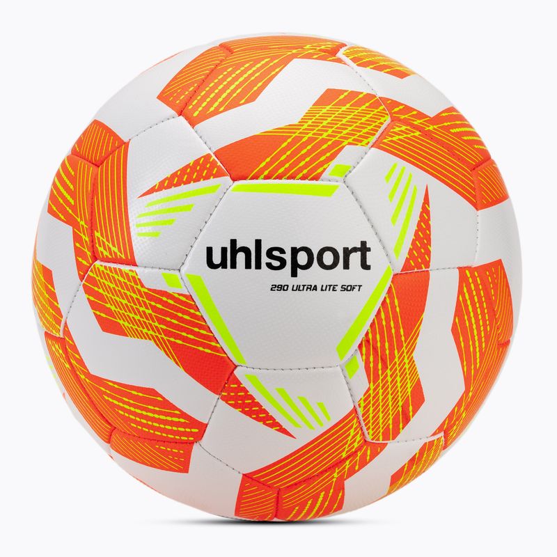 Football uhlsport Ultra Lite Soft 290 white/fluo orange/fluo yellow size 5